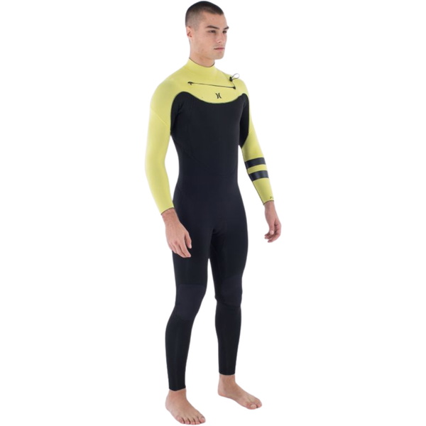 2025 Hurley Heren Plus NIC II 4/3mm Borst Ritssluiting Wetsuit MFS0014413 - Cream